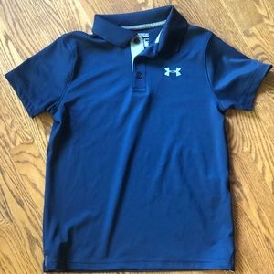 Boys Navy Under Armour polo shirt - YM